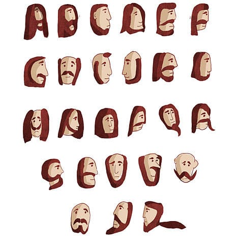 beard alphabet